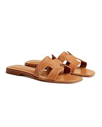 Hermes Women's Oran Sandal 252176 Coffee