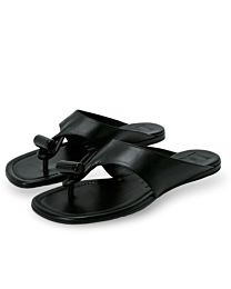 Loewe Women's Toggle Flat Sandal In Shiny Smoot Calfskin
