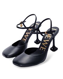 Loewe Women's Toy Ankle Strap Pump In Lambskin Black