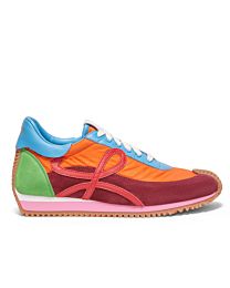 Loewe Unisex Flow Runner In Nylon And Suede Red