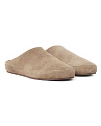 Loro Piana Unisex Tomori Suede Mules Coffee