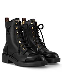 Louis Vuitton Women's Citizen Flat Ranger Boot 1ACKF7 Black