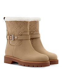 Louis Vuitton Women's LV Ski Territory Ankle Boots 1AIU42 Apricot