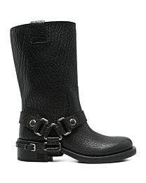 Miumiu Women's Leather Ankle Boots 5U350 Black