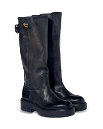 Miu Miu Women's Leather Boots 5W767E Black