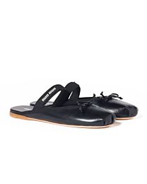 Miumiu Leather Ballerina Mules Black