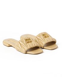 Miumiu Matelasse Leather Sandals
