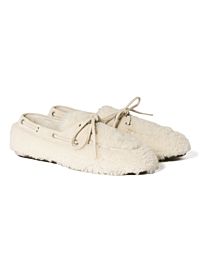 Miu Miu Women's Furry Loafers 5D525 Cream