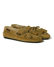 Miumiu Women's Suede Tassel Loafer Coffee