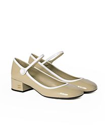 Miumiu Two-Tone Patent Leather Mary Jane Pumps