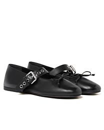 Miumiu Women's Leather Ballerinas Black
