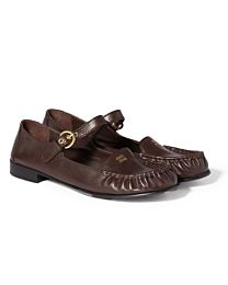 Miu Miu Women's Leather Loafers With Strap 5D563
