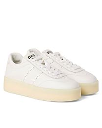 Miumiu Women's Leather Sneakers White
