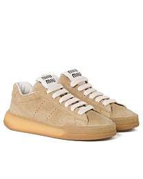Miumiu Women's Bleached Suede Sneakers 