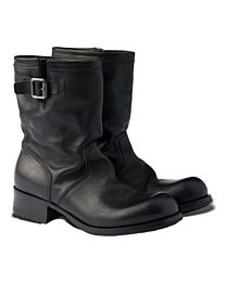 Prada Women's Leather Mid-Calf Boots 2UG013 Black