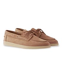 Prada Women's Suede Boat Shoes With Laces 2EG503