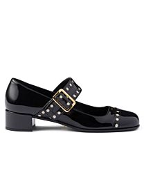 Prada Women's Patent Leather Mary Jane Pumps 1I816N Black