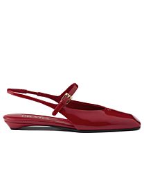 Prada Women's Brushed Leather Mary Jane Ballerinas 1F828N 
