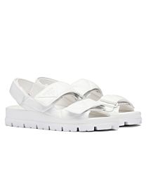 Prada Women's Padded Nappa Leather Sandals 1X721M White