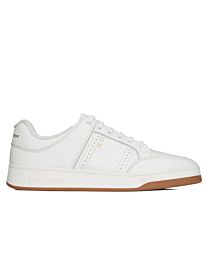 Saint Laurent Unisex Sl/61 Low-Top Sneakers In Smooth And Grained Leather White