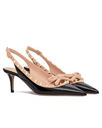 Valentino Women's Rockstud Bow Slingback Patent Leather Pump 60MM 