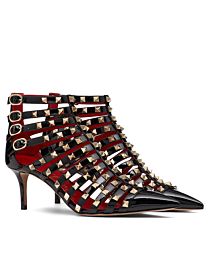 Valentino Women's Rockstud Alcove Patent-Leather Boot 60 MM Black