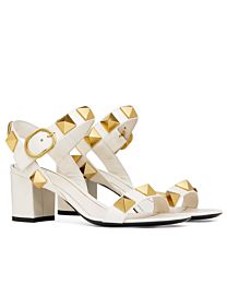 Valentino Women's Roman Stud Calfskin Sandal 60 MM 