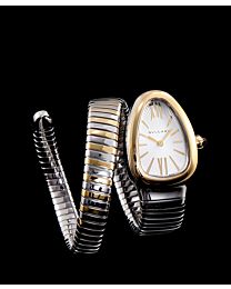 Bvlgari Serpenti 18ct gold and stainless steel watch White