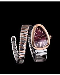 Bvlgari 18ct pink-gold and stainless steel watch Henna