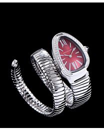 Bulgari sliver tone stainless steel and diamond watch Henna