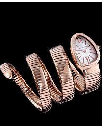 Bvlgari Rose-gold Stainless Steel Diamond Watch White