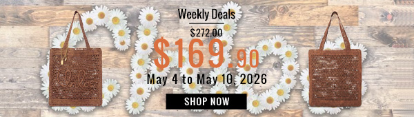 Weekly Deals, 38% off Chloe Summer Banana Tote Bag In Raffia Coffee
