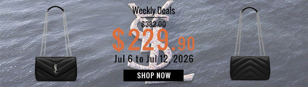 Weekly Deals, 40% off Saint Laurent LOULOU Small Quilted Lambskin Handbag Black