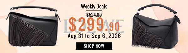Weekly Deals, 43% off Loewe Fringe Small Puzzle Bag In Classic Calfskin A510S21 Black