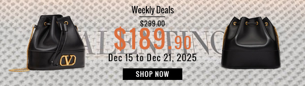 Weekly Deals, 37% off Valentino Mini Bucket Bag In Nappa With Vlogo Signature Chain Black