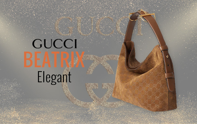 Gucci Medium GG Suede Beatrix Shoulder Bag 850926 Coffee