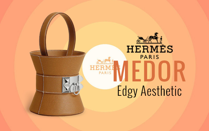 Hermes Mini Medor Tote Light Coffee