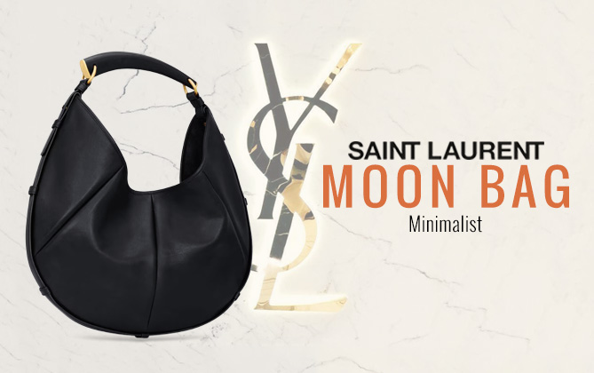 Saint Laurent MOMBASA Medium Leather Handbag Black